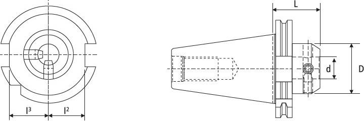 Cone Modular SK DIN 69871 - Desenho Técnico
