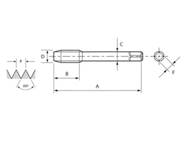 Macho Máquina SFT - Canal Helicoidal
