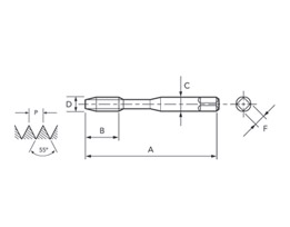 Macho Máquina SFT - Canal Helicoidal