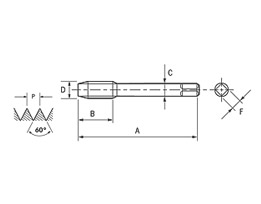 Macho Máquina SFT - Canal Helicoidal