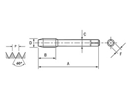 Macho Máquina SFT - Canal Helicoidal