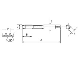 Macho Máquina SFT - Canal Helicoidal