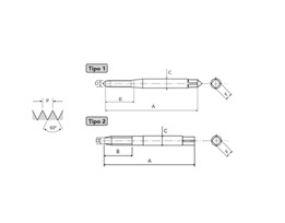 Macho Máquina SFT - Canal Helicoidal